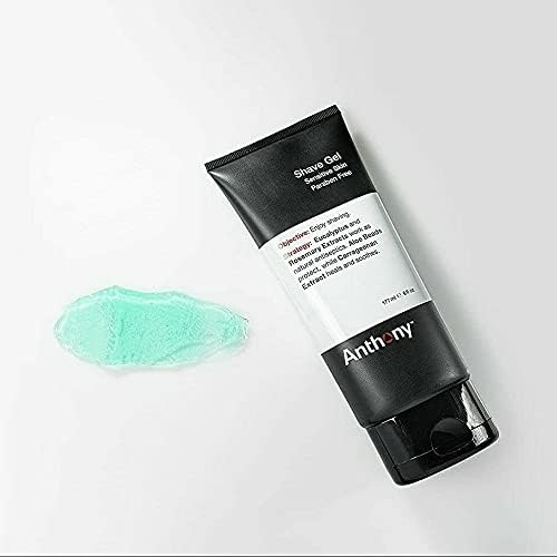 Anthony Shaving Cream Mens Sensitive Skin: Squalane, Eucalyptus, Spearmint and Rosemary Extracts, Help Soothe, Refresh, Cool, and Condition Your Skin for Shave 6 Fl Oz 3 Pack