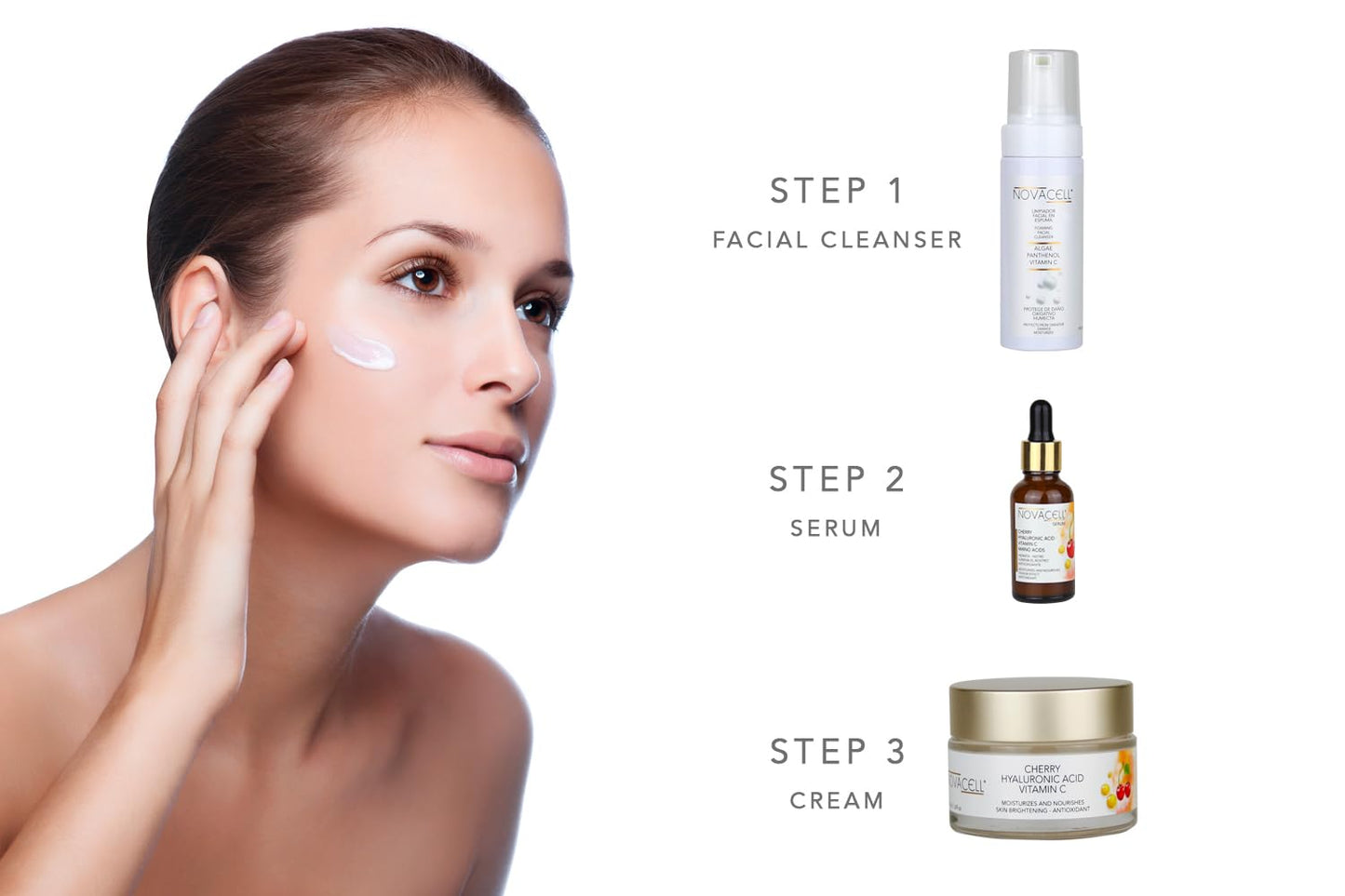 Cherry Face Mositurizer Cream with Hyaluronic Acid & Vitamin C - Nourishing, Youth Preserving, Fills Expression Lines & Wrinkles - 50 ml