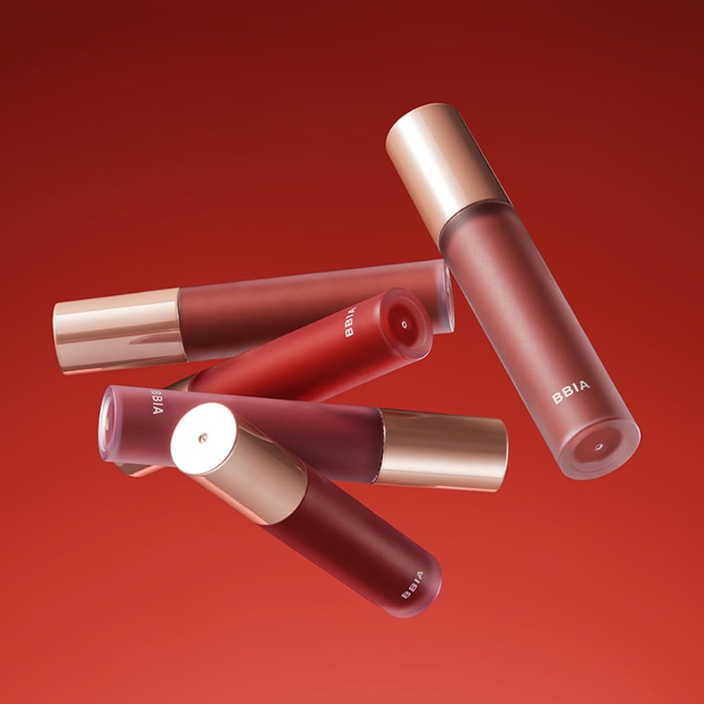 BBIA Last Velvet Tint - Soft & Creamy Matte Finish Lip Stain, Blur Effect with Velvety Texture, Long-Lasting, High Pigment, Lightweight, Non-Drying, Vegan, Korean Lip Makeup (V03 EXTRA RED)