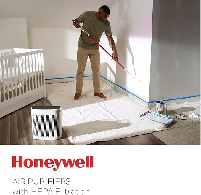 Honeywell InSight HEPA Air Purifier with Air Quality Indicator for Medium-Large Rooms (190 sq ft), White - Wildfire/Smoke, Pollen, Pet Dander, and Dust Air Purifier