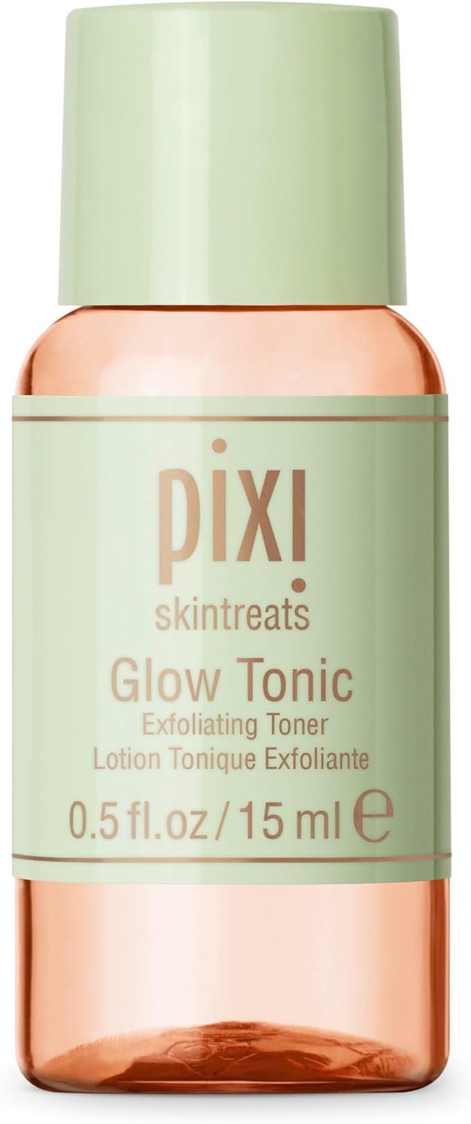 Pixi Glow Tonic Balancing Face Toner Glycolic Acid for Radiant Skin Daily Brightening Toner Sample Size, 15ml/0.5fl.oz