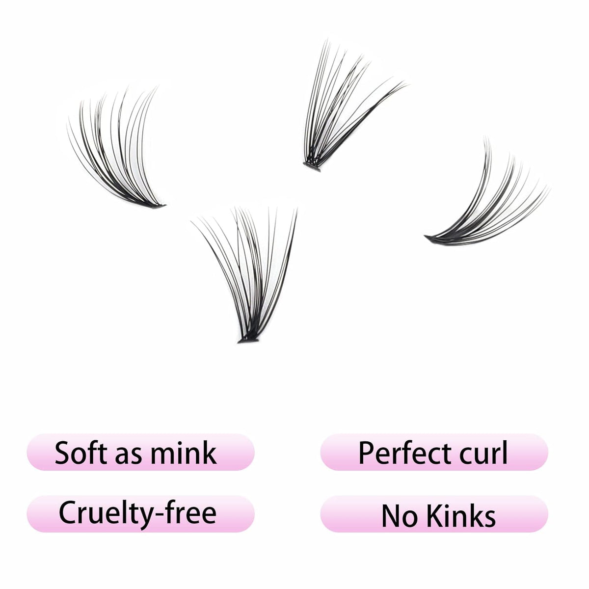 Lash Clusters LAUBESS Individual Lashes Waterproof Eyelash Clusters Mixed Tray Cluster Eyelash Extensions Soft Cluster Lashes for Beginners(20D-0.10D-9-16)