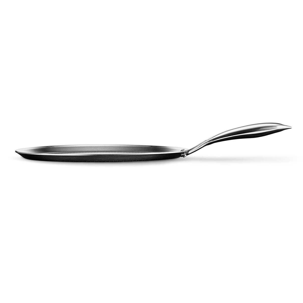 HexClad Hybrid Nonstick 12-Inch Griddle Pan, Stay-Cool Handle, Dishwasher-Friendly, Oven-Safe Up to 900°F, Induction Ready, Compatible with All Cooktops