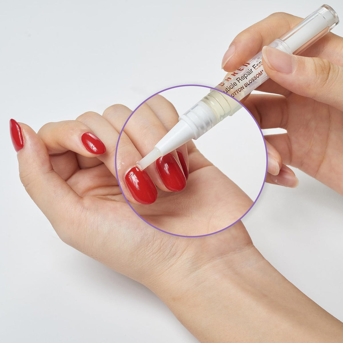 Baren Nail & Cuticle Oil Repair Essence Pen | Easy Pen Type | Strengthener for Damaged Nails | Korean Celebrity Nail Care Secret | Nail Growth Treatment with JoJoba Oil, Almond Oil, Vitamin E