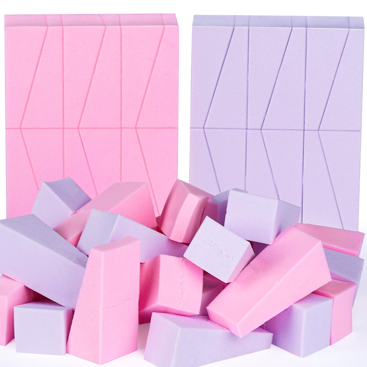Teenitor 48 Pcs Makeup Sponges For Foundation, Latex Free Makeup Wedges Sponges For Liquid Cream Foundation Festival Halloween Makeup, Make Up Sponges For Face