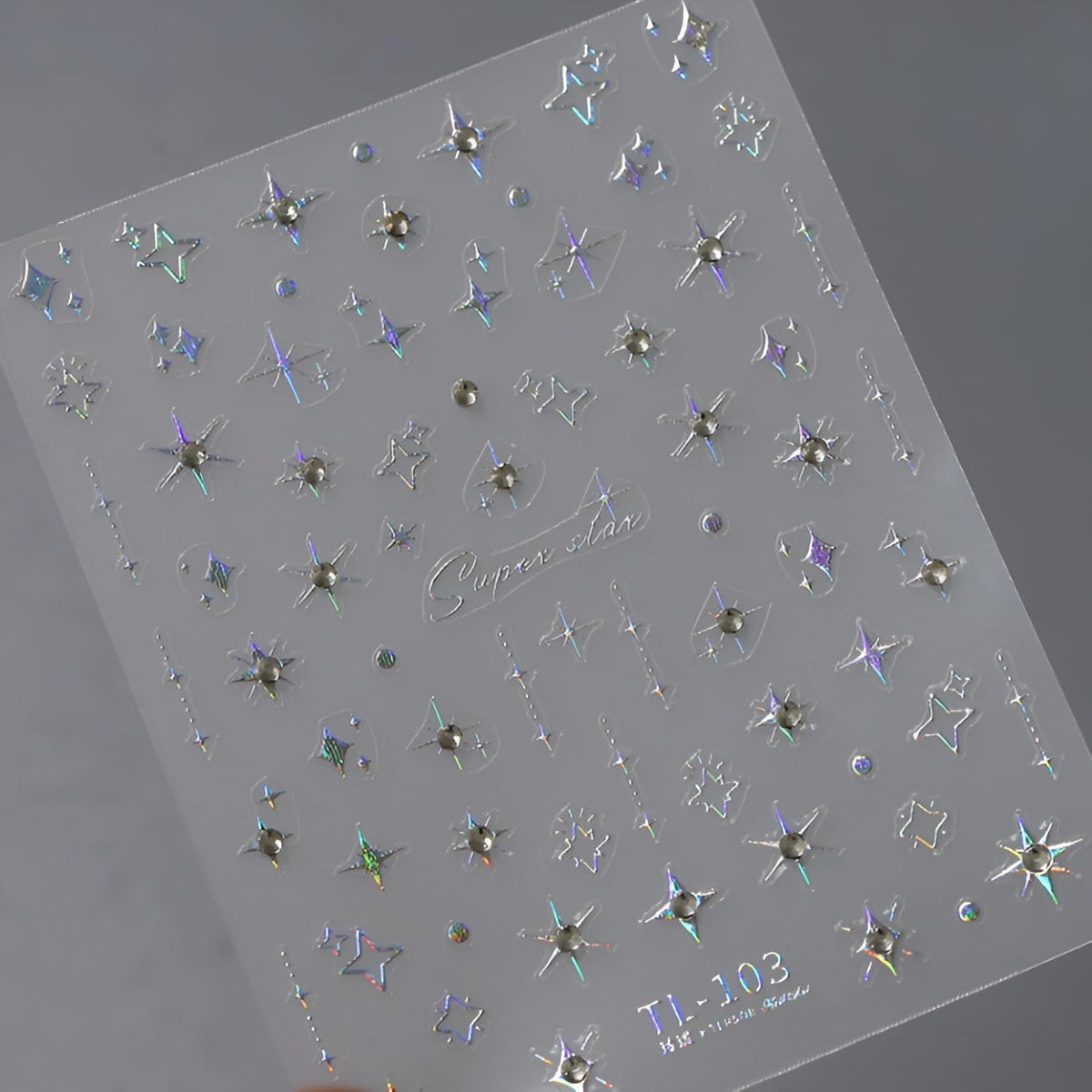 Star Nail Stickers for Nail Art 5D Embossed Self Adhesive Aurora Star Nail Art Stickers Star Nail Decals with Glitter Shiny Nail Art Design Star Nail Supplies for Women for DIY Manicure Decoration
