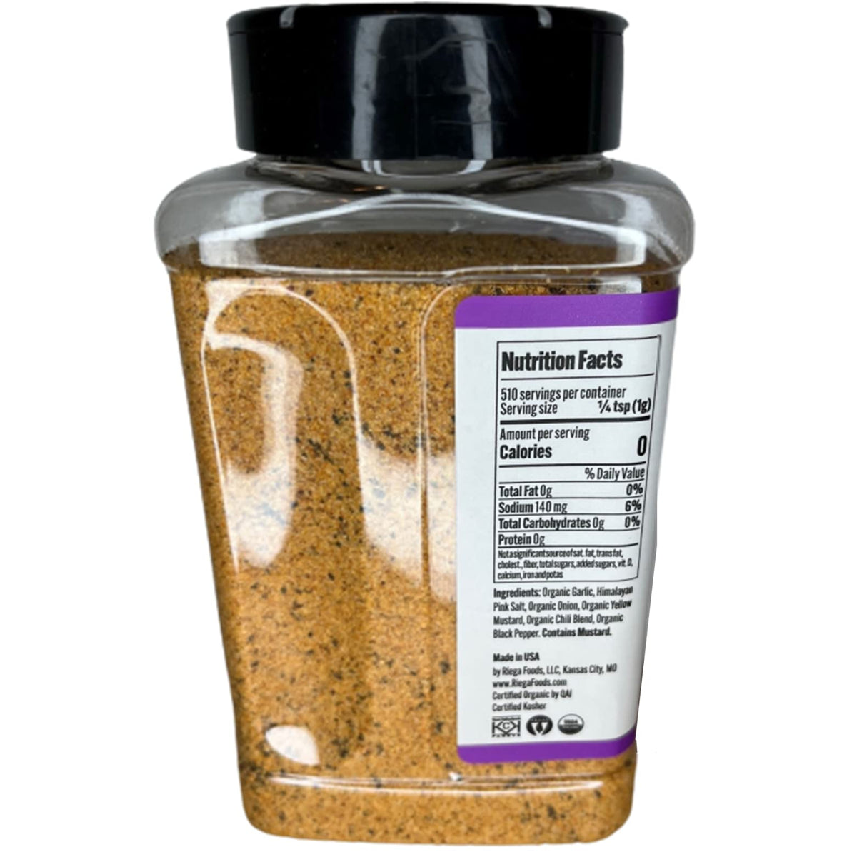 Riega Organic Garlic Seasoning Salt, Himalayan Pink Salt Perfect for Every Meal 18 Ounce (Pack of 1)