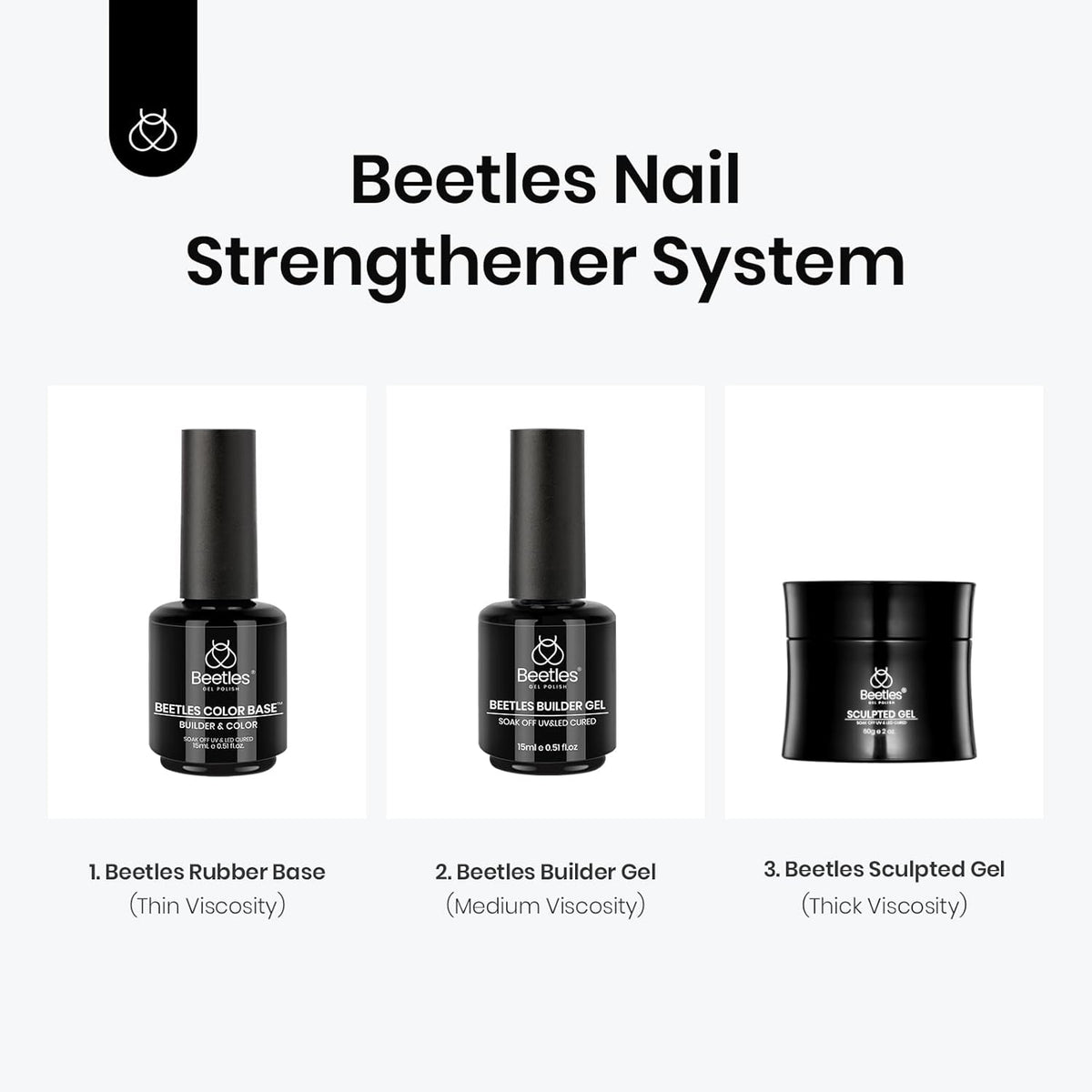 Product image Beetles Rubber Base Gel Polish, 1pc 15ml Sheer Light Pink Nail Polish Color Gel Base Coat, Natural Jelly Nude Nail Strengthener Subtle Elegance Soak Off UV LED Needed