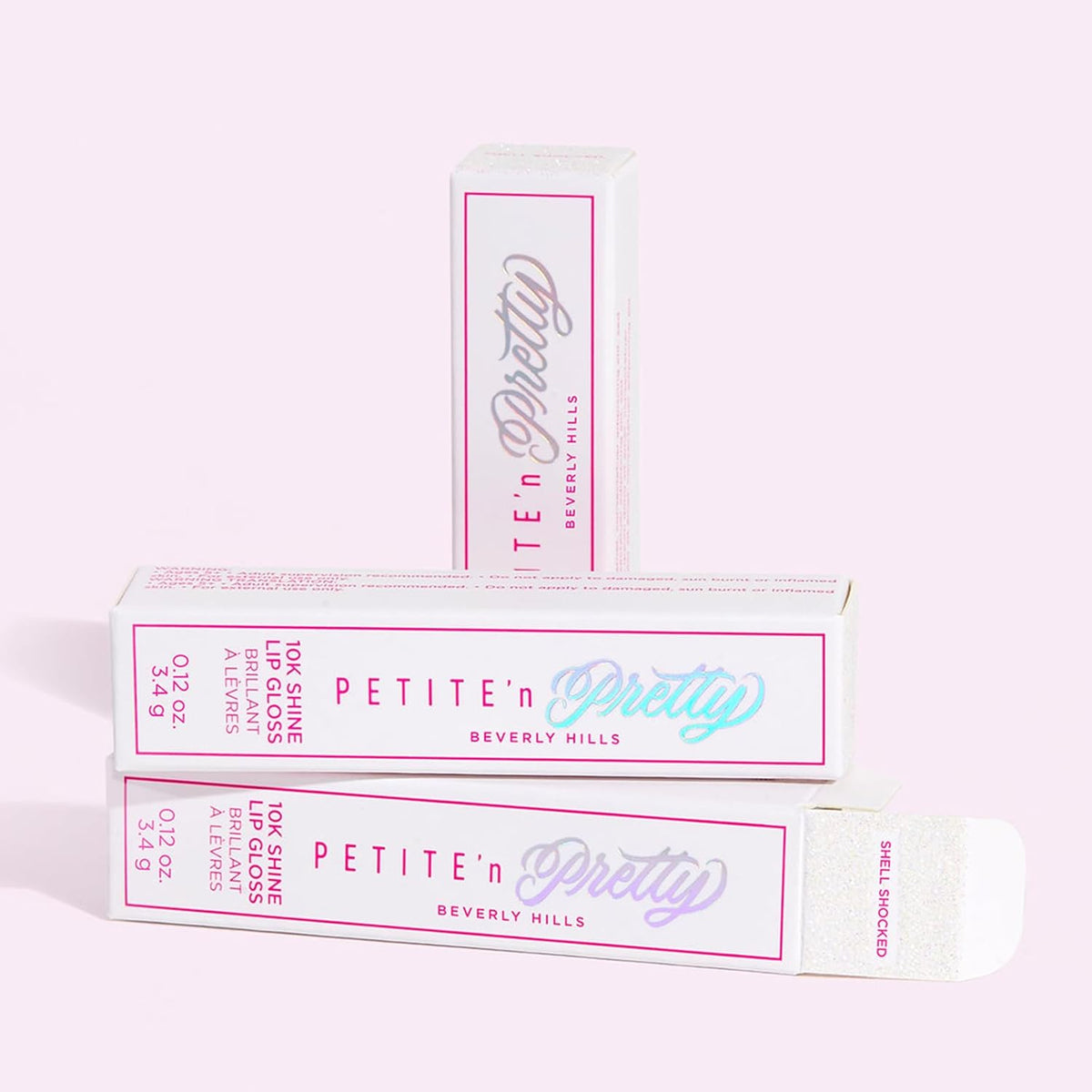 Petite 'N Pretty 10K Shine Lip Gloss for Girls (Shell Shocked) - Makeup for Kids, Tweens, Teens - High Shine, Soft, Hydrating, Lightweight, Made in the USA