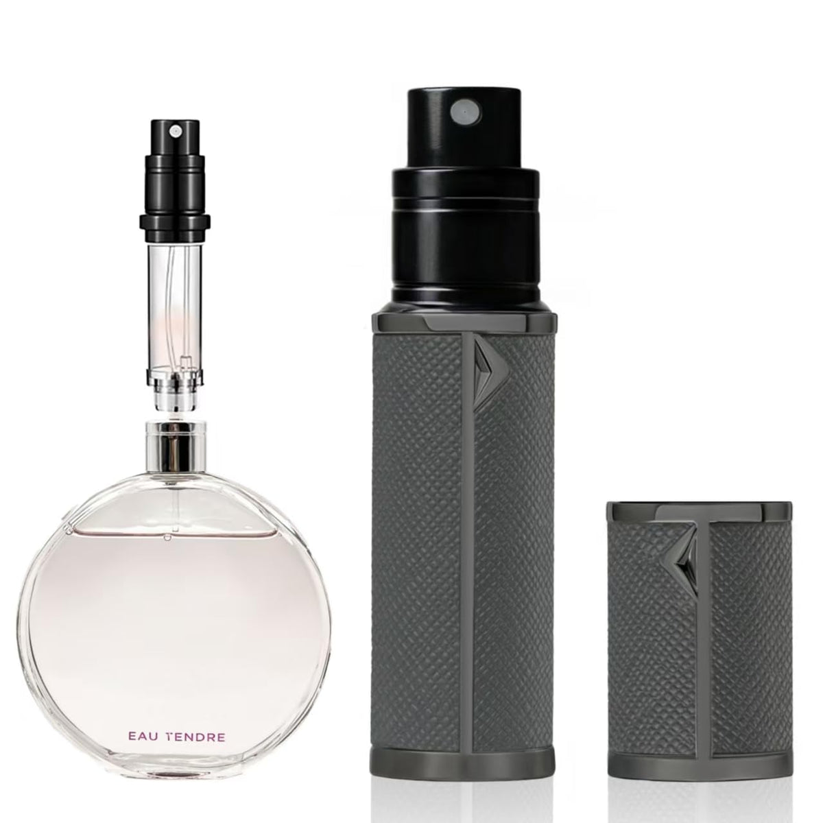 muilsae AB00GR 5ml Leather Perfume Atomiser Refillable, Bottom Fill Perfume Bottle, Portable and Leak-proof Suitable for Women and Men (AB00GR 5ml)