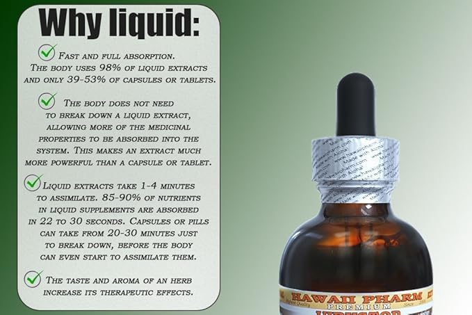 Ginkgo Alcohol-Free Liquid Extract, Organic Ginkgo (Ginkgo Biloba) Dried Leaf Glycerite Hawaii Pharm Natural Herbal Supplement 15x4 oz