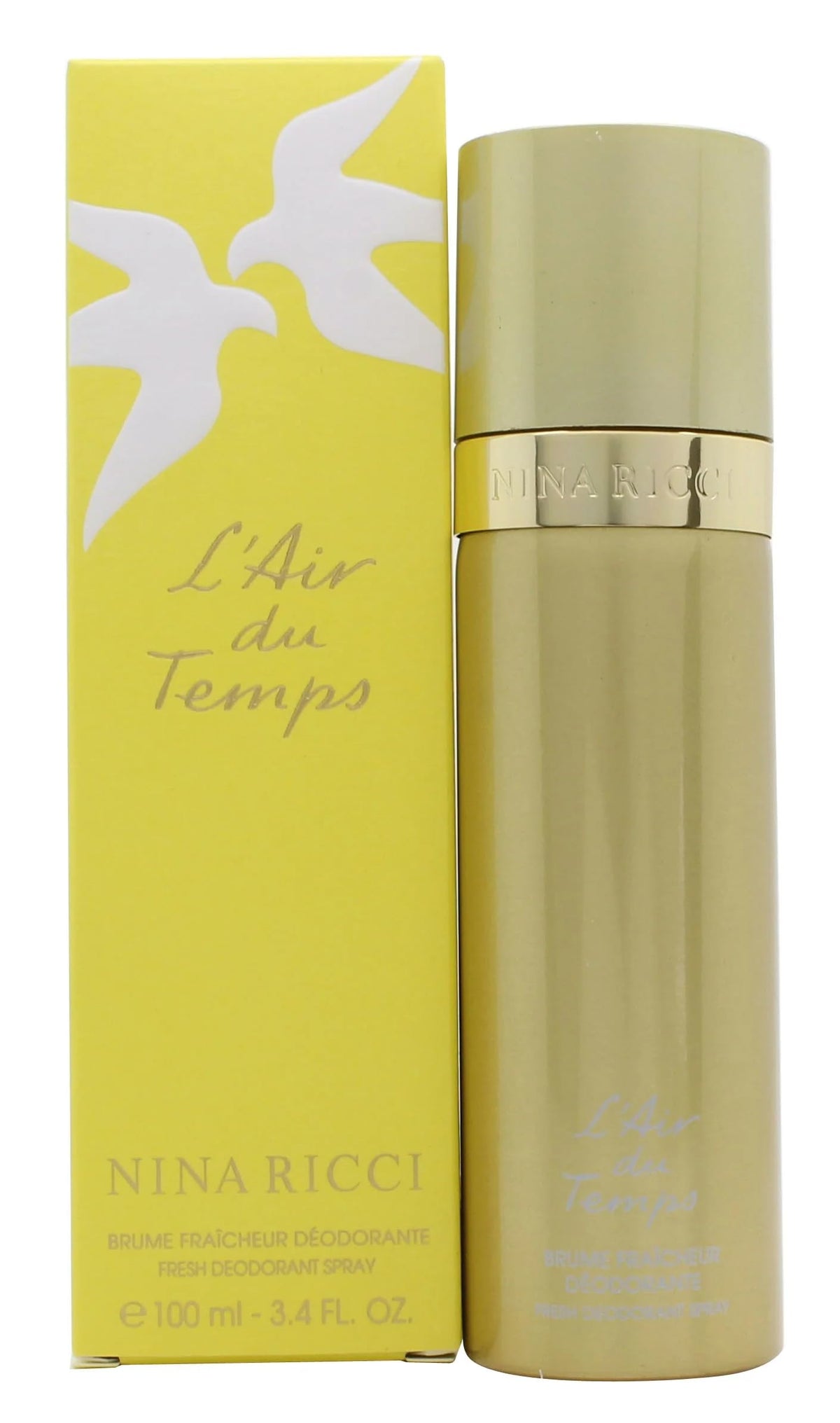 L'Air Du Temps By Nina Ricci For Women. Perfumed Deodorant Spray 3.3 Oz.