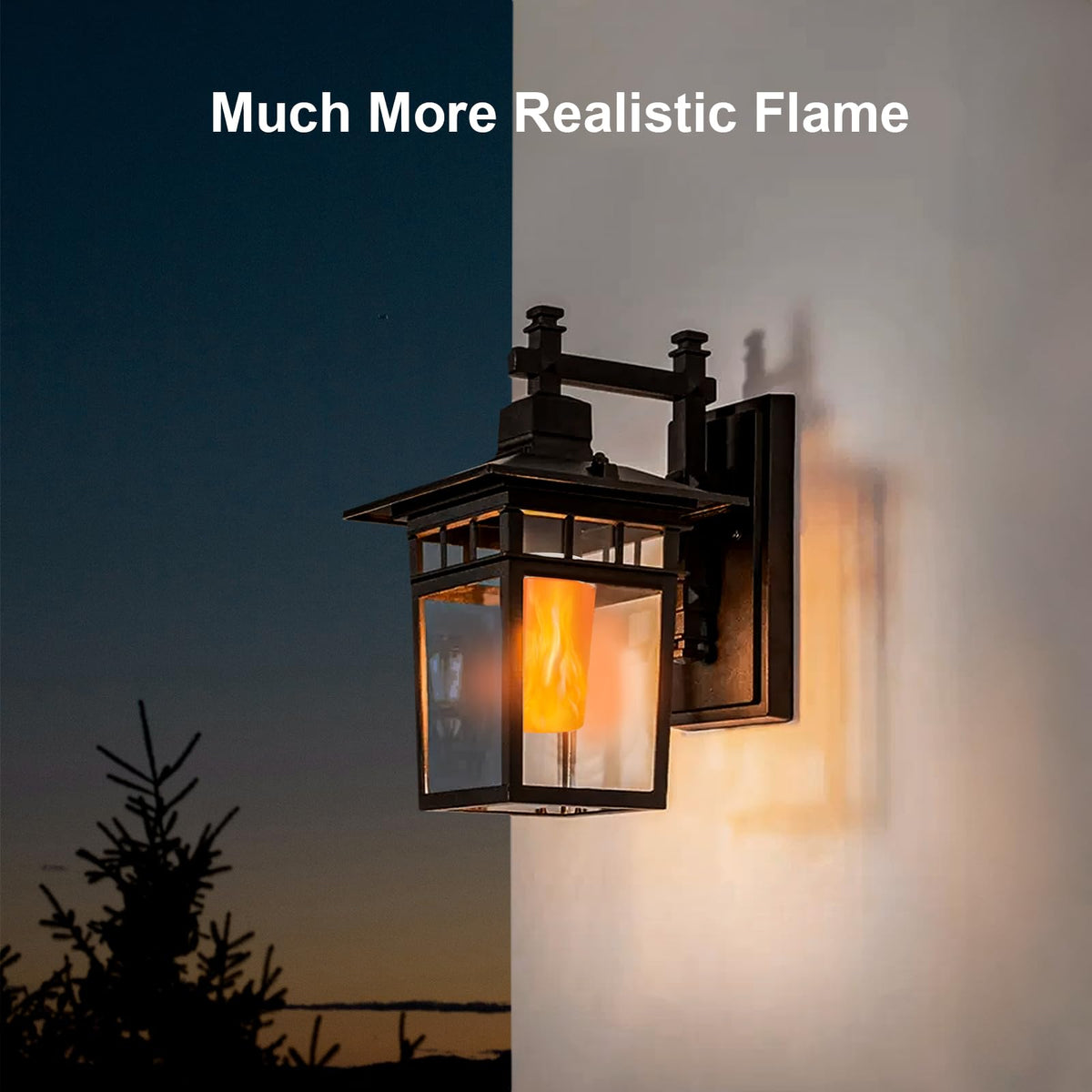 Morsatie Upgraded LED Flame Light, Rechargeable Flameless Candles with Remote & Timer, 4 Modes Battery Operated Candles, Waterproof LED Candles with Upside Down Effect for Indoor Outdoor 2 PCS