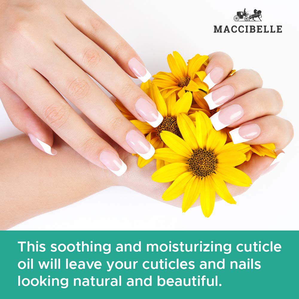 Maccibelle Cuticle Oil 0.5 oz - Heals Dry Cracked Cuticles (Green Tea, 0.5 Fl Oz)