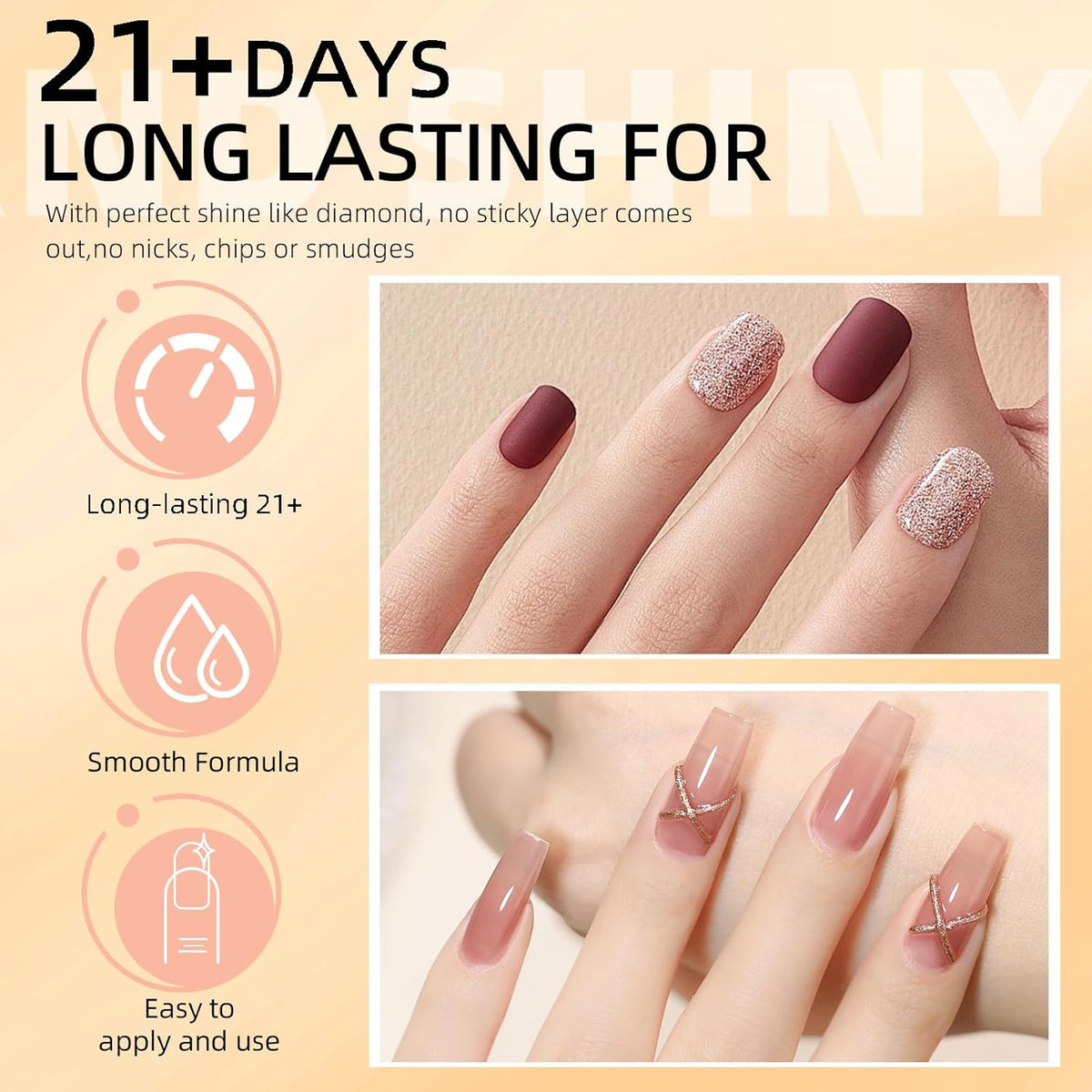 Major Dijit Nail Polish Quick Dry Nail Polish Nail Art Varnish (Base Shiny Matte Top Coat, 10 ML)
