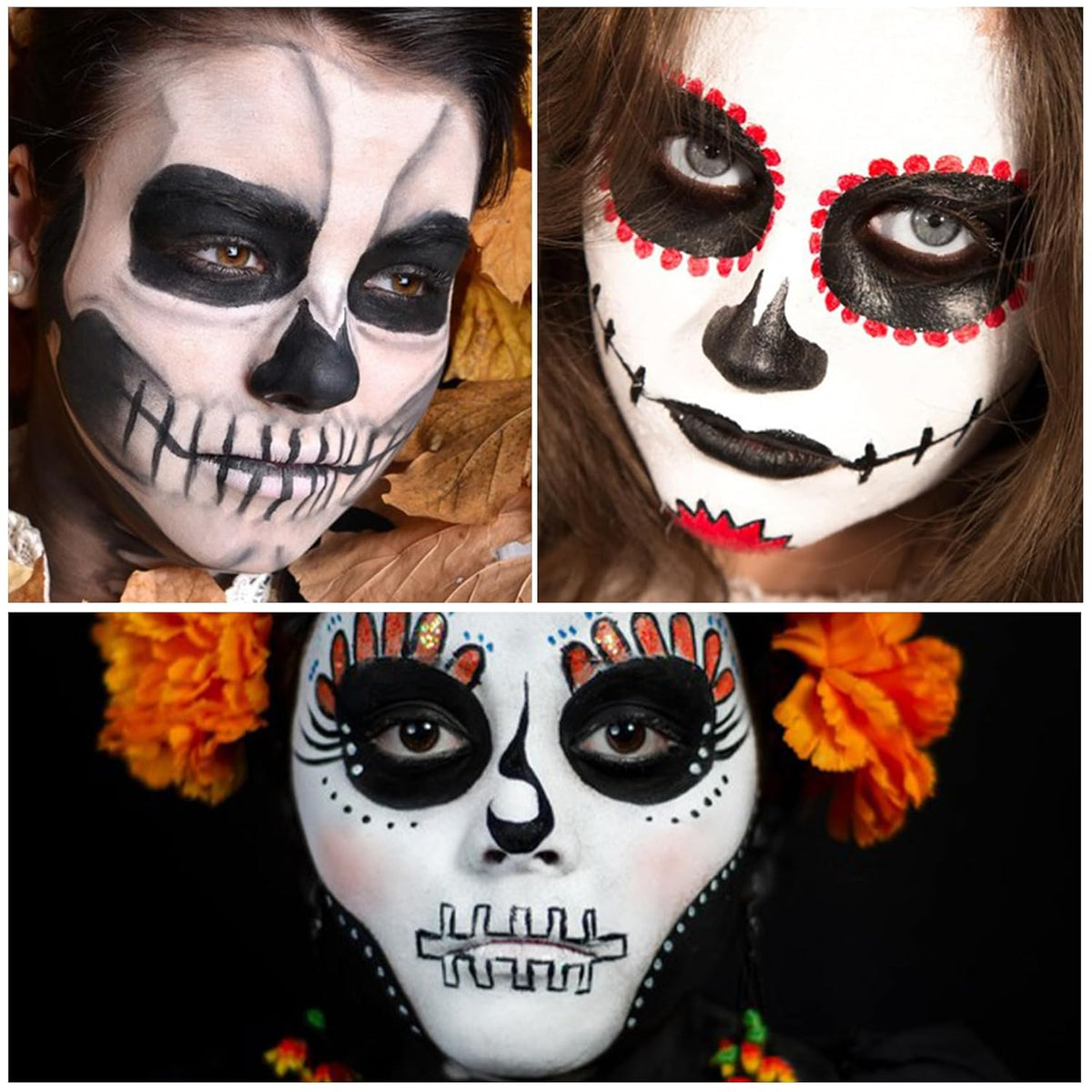 White Face Body Paint Halloween Cosplay Clown Zombie Costume Sfx Makeup Professional Oil Based Cream Face Paint Palette for Adults and Kids
