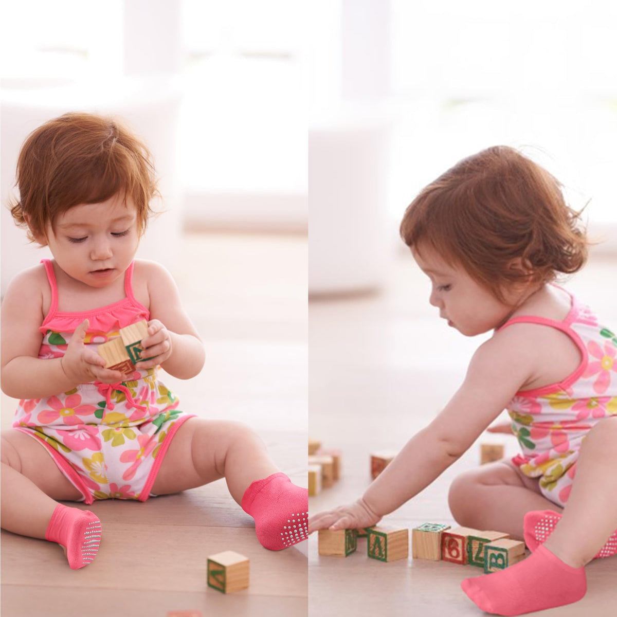 SkiBeaut Toddler Girl Socks 12 Pairs Ankle Boy Non Slip Skid Girls Boys Grips Low Cut Toddlers Socks for 1-3 Years Children