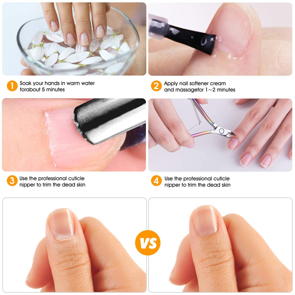 Cuticle Trimmer-opove Cuticle Remover Cuticle Nipper Professional Stainless Steel Cuticle Cutter Clipper Durable Pedicure Manicure Tools for Fingernails and Toenails,X7 mini Color Gradient