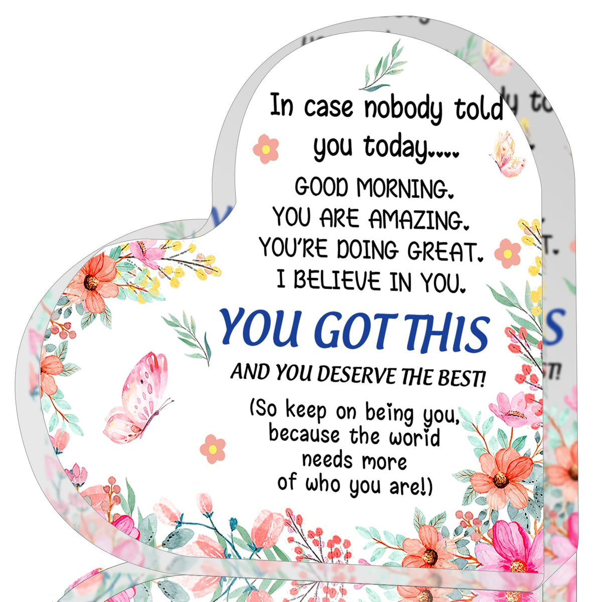 Appreciation Gifts for Women, Acrylic Heart Keepsake,Inspirational Gifts for Coworker Boss, Office Going Away Farewell Retirement Gifts,Thank You Gifts for Women,Graduation Gifts