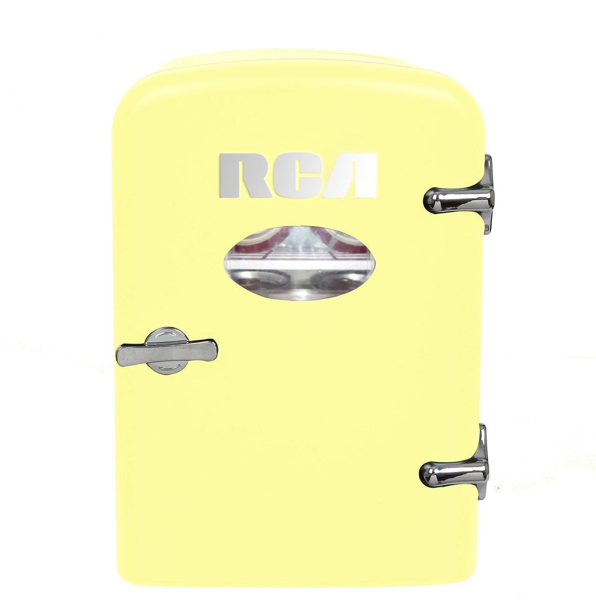 Frigidaire 6-CAN Mini Fridge, Yellow, 0.3 Cubic Feet