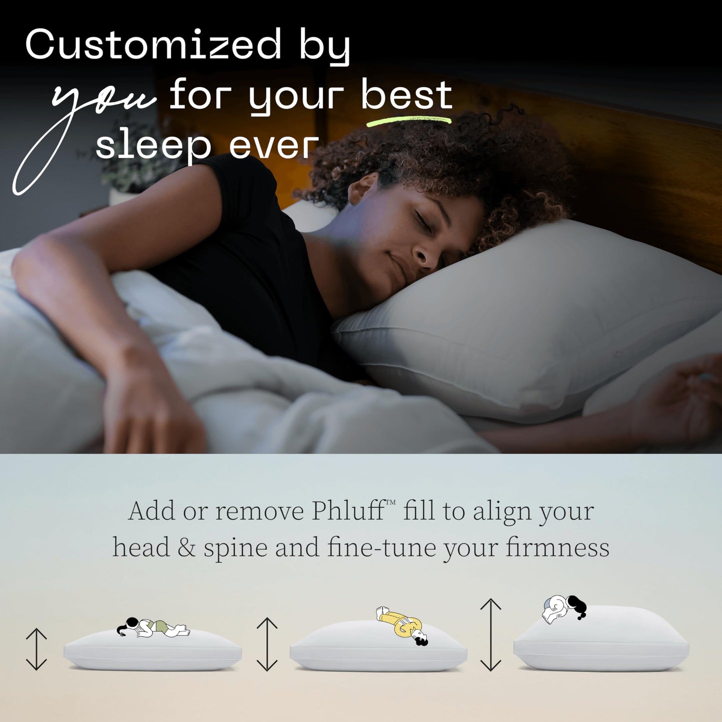 Coop Home Goods Essence Down Alternative Pillow Set of 2, Queen Size, Best Pillows for Sleeping, Adjustable Alternative to Down Pillows, Luxury Hotel Pillow for Back, Stomach or Side Sleepers