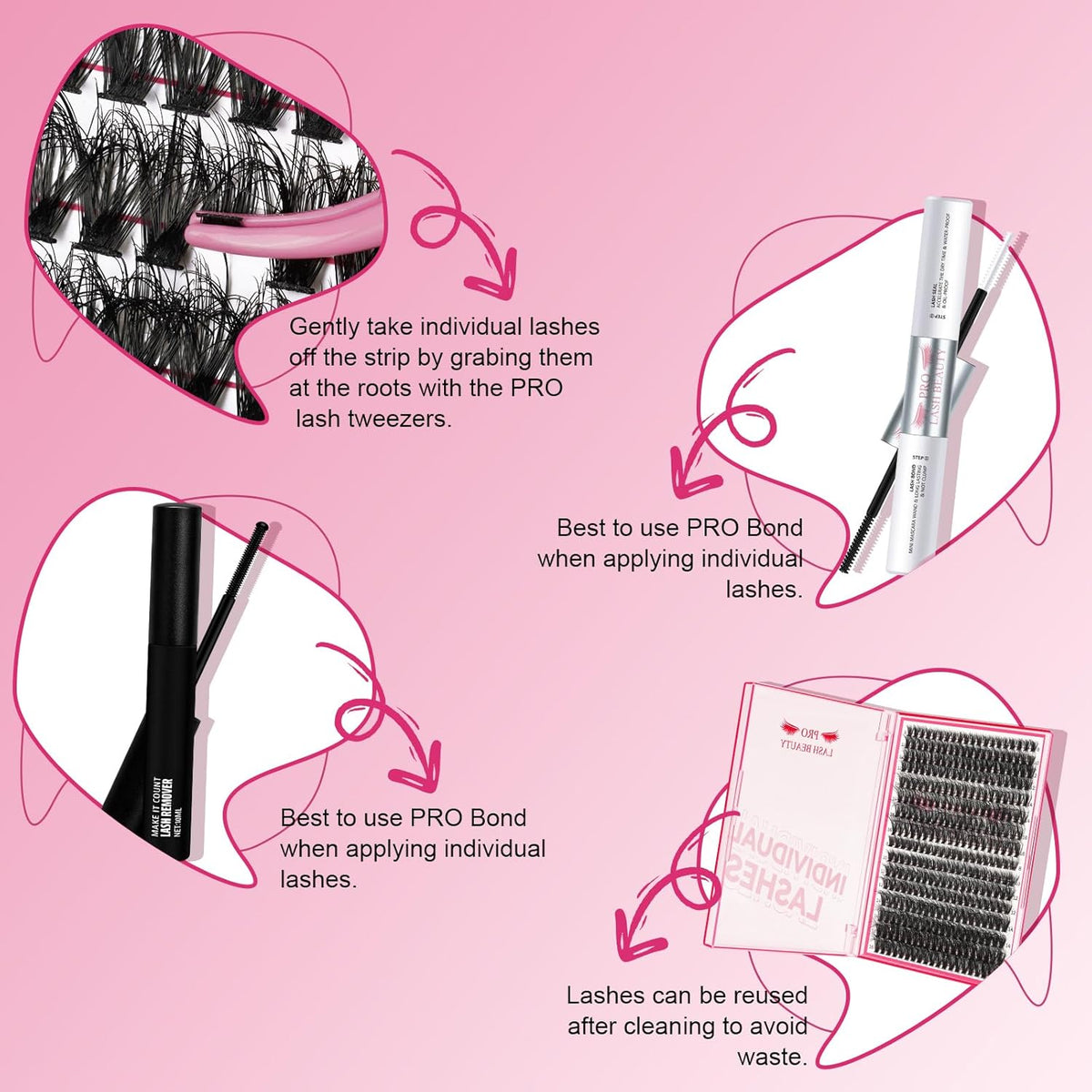 Lash CIusters 320Pcs Individual Lashes 3D Fluffy Cluster Lashes Natural Look Eyelash Clusters Faux Mink Wispy Lashes 40D+50D-C Mixed DIY Lash Extension (3D Fluffy-40D+50D-C,8-16mix)