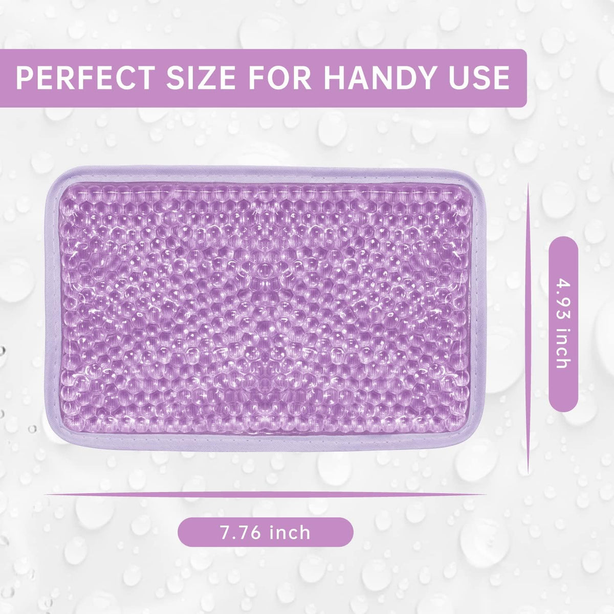 Gel Beads Ice Pack Ice Bag with Strap-Reusable Hot & Cold Pack Compress Therapy for Pain, Swelling,Injuries of Knee, Shoulder, Foot, Back, Ankle, Neck, Hip, Elbow, Wisdom Tooth(2Pack,Purple)