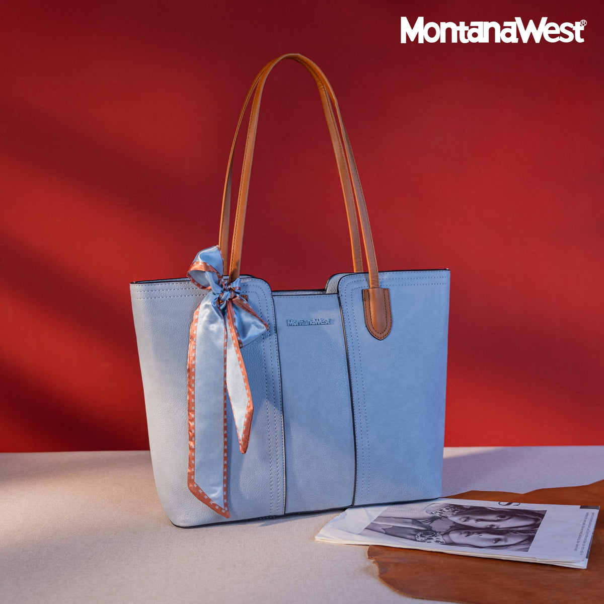 Montana West Tote Bags for Women Medium Top Handle Satchel Purses Large Shoulder Handbag Hobo Bags Blue MWC-323BL