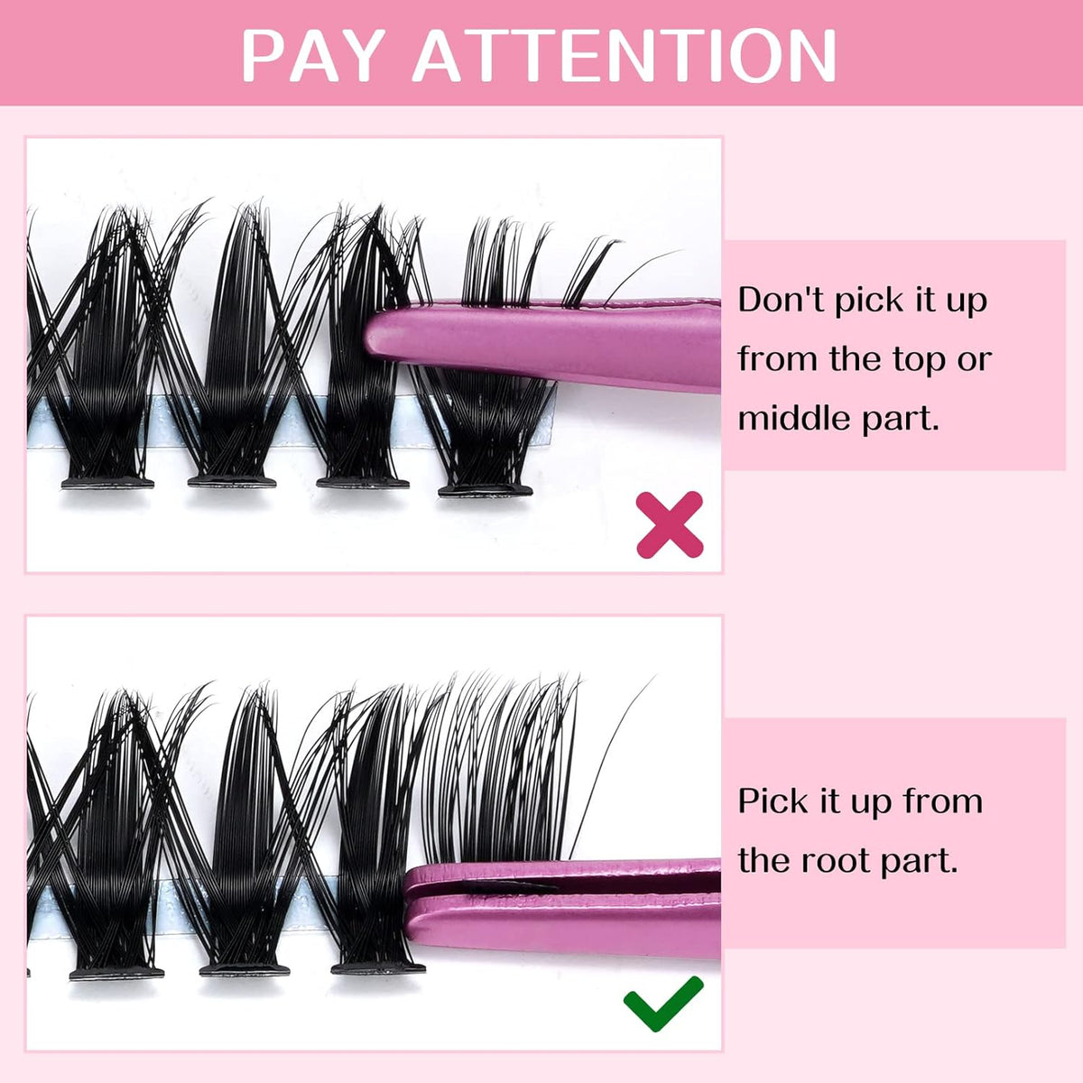 280 Pcs Individual Lashes 50D-C-0.07-14 Cluster Lashes C D Curl Wispy Lashes Bottom Lashes DIY Lashes At Home(50D-C-0.07-14)