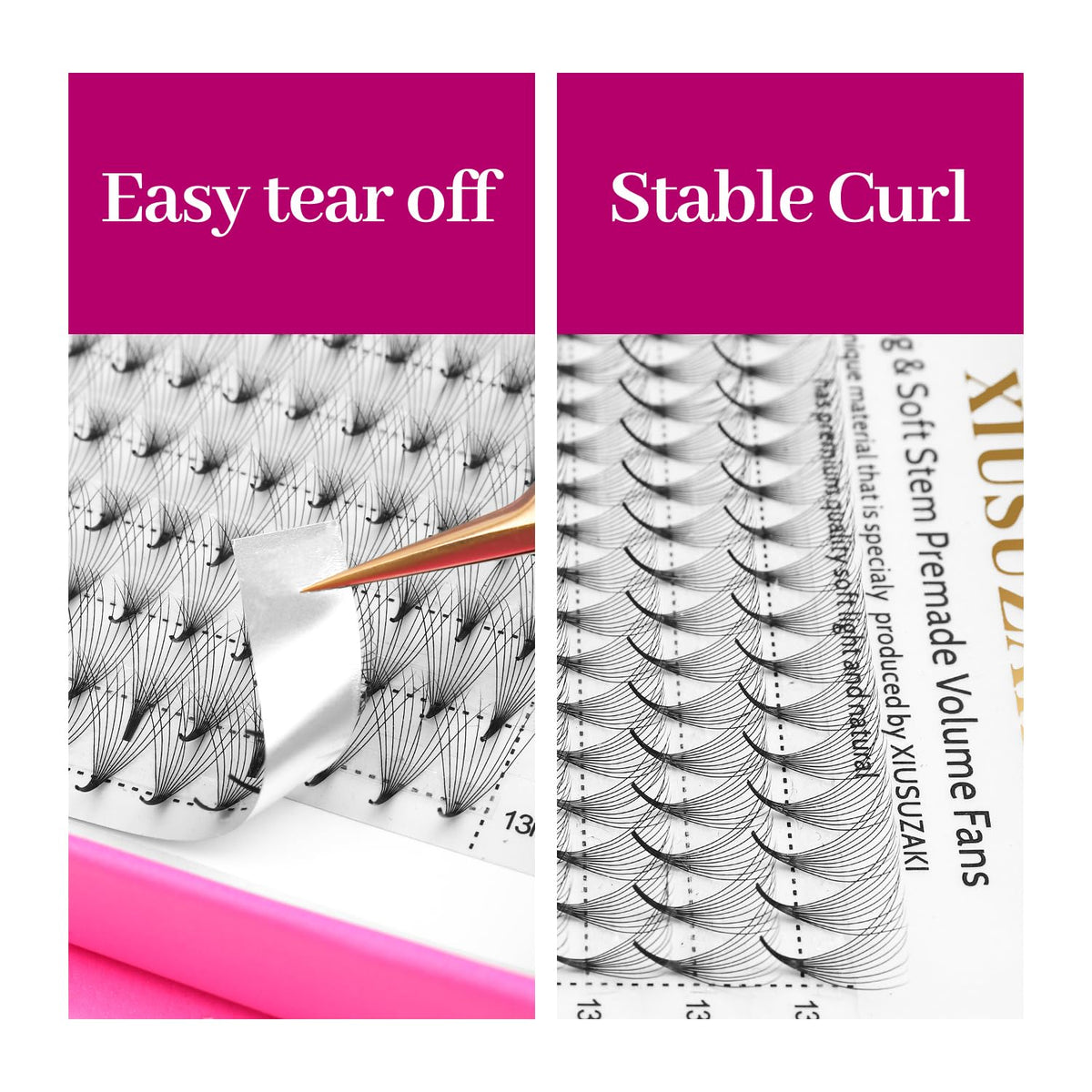 Premade Fans Eyelash Extensions 14D Volume Lash Extensions 0.03 Thickness Eyelash Extension D Curl Premade Lash Fans Mix 9-16mm Fluffy Soft Handmade Lash Fan(14D-0.03-D,9-16mm)