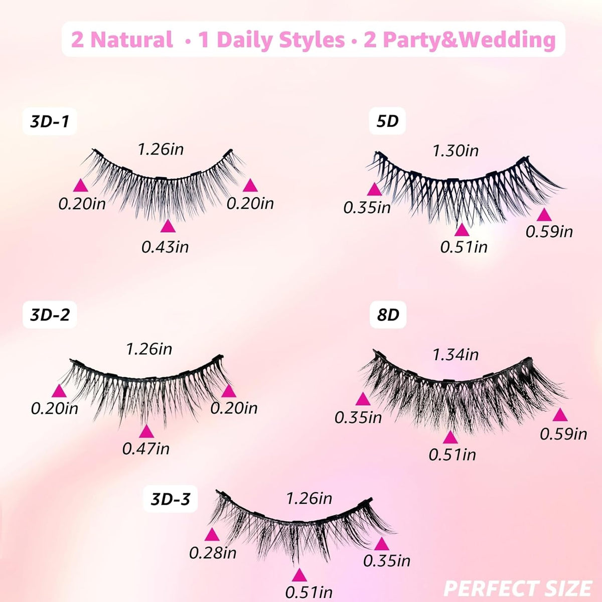 Magnetic Eyelashes with Eyeliner Kit – Natural Look, Reusable & Easy to Apply Fake Eyelashes for Beginners, Magnetic Lashes with Applicator, Waterproof & Long-Lasting