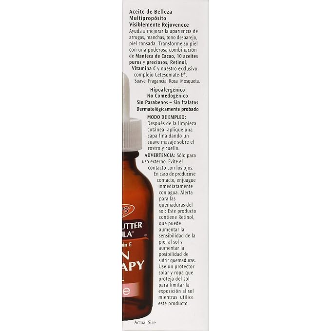 Palmer's Cocoa Butter Formula Moisturizing Skin Therapy Oil for Face with Vitamin E, C & 10 Pure Facial Oils Blend, Rosehip Oil Fragrance, 1 Ounce