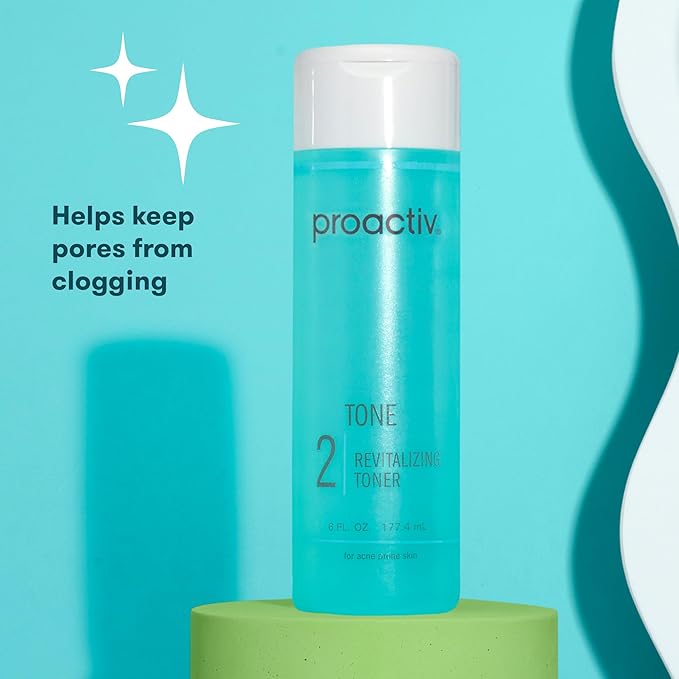 Proactiv Hydrating Facial Toner for Sensitive Skin Alcohol Free Toner for Face Care Pore Tightening Glycolic Acid and Witch Hazel Formula Acne to Balance & Remove Impurities, Light Teal, 6 Fl Oz