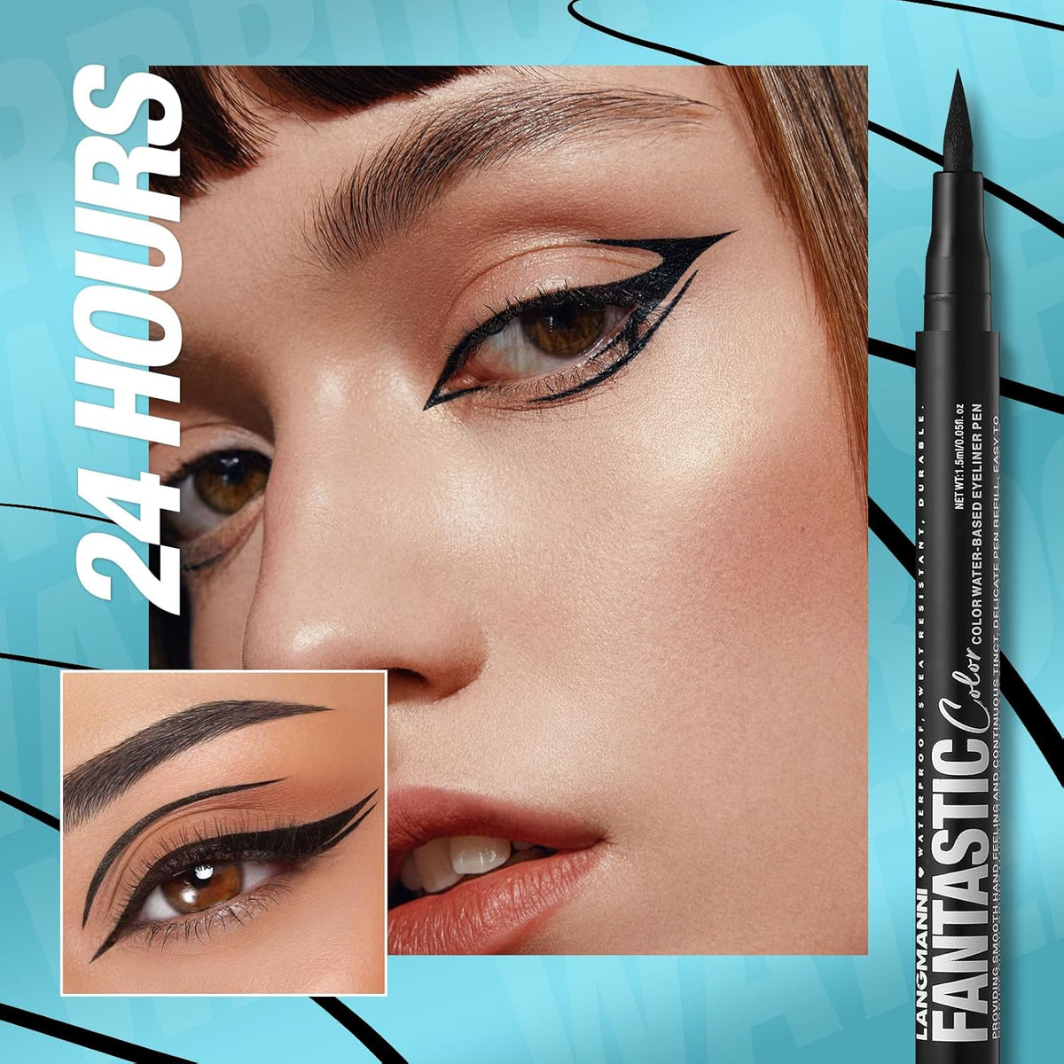 LANGMANNI 4 Colors Matte Liquid Eyeliner Set, Neon Colorful Pigmented With Long-lasting, Smudgeproof & Waterproof Eye Liner Makeup for Bold & Stunning Looks - Gift for Girls(9+10+11+12)