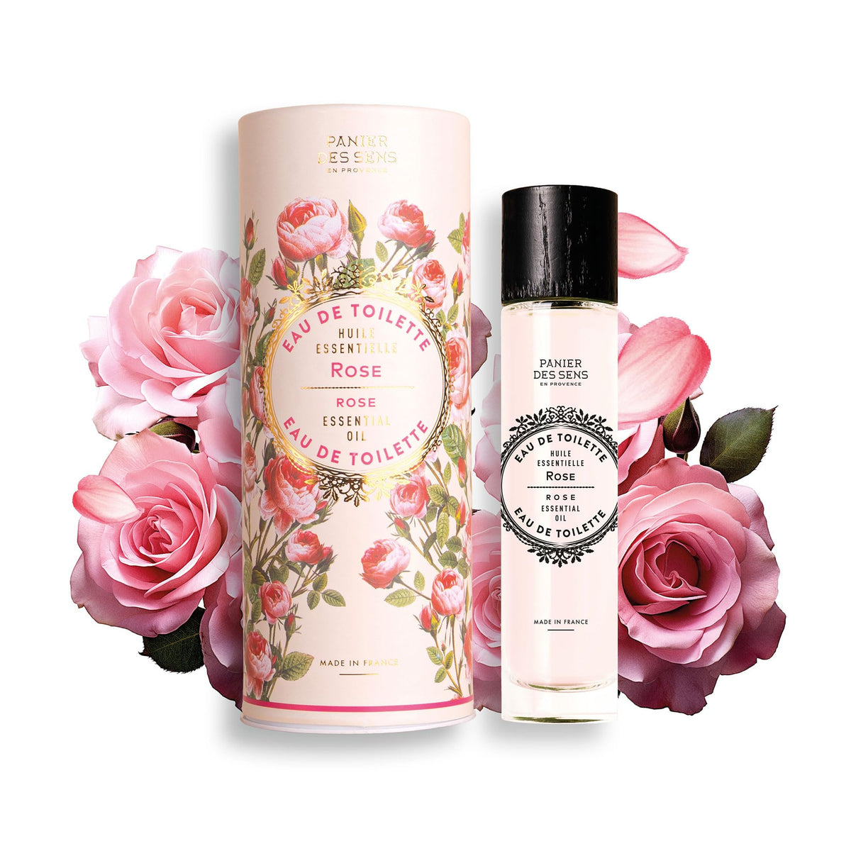 Panier des Sens - Rose Eau de Toilette 1.7 Floz โ Floral & Feminine Fragrance - Daily Light Perfume for Women - Parfum Crafted in Grasse, France - Gifts for Her - Elegant Packaging