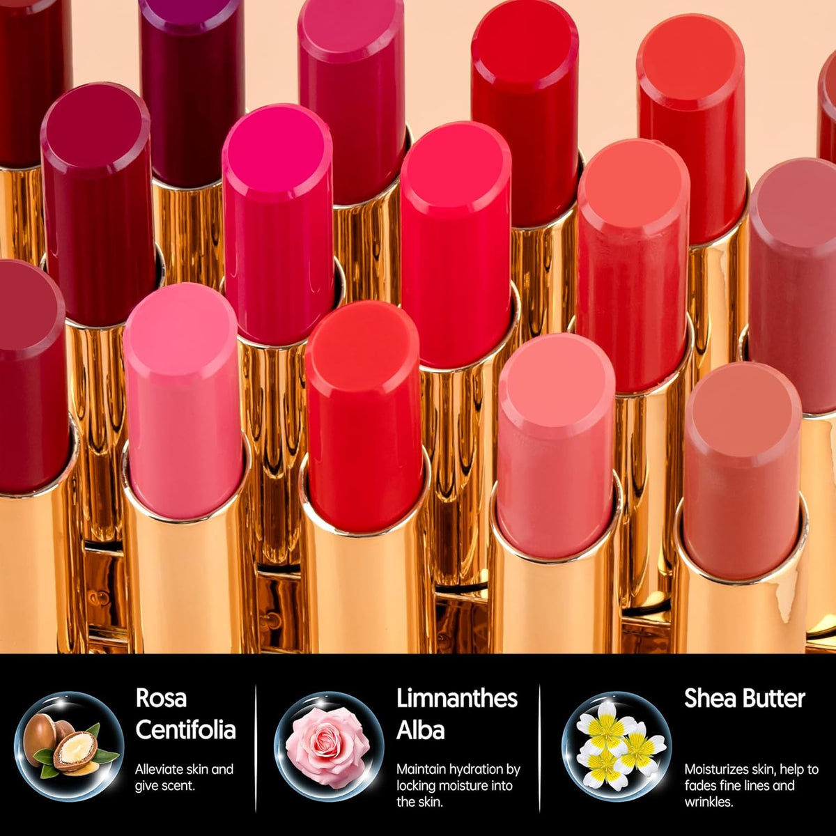 MAKI YIKA Moisture Pink Lipstick for Women Hydrate Lip Balm for Dry Cracked Lips Weightless Glossy Lip Color Juicy Finish,MA062 Pastel Pink