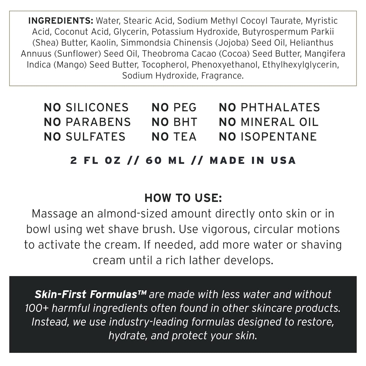 SUPPLY Ultra Lather Shaving Cream Black Pepper & Fir - Hypoallergenic Formula for Men - 3.4 Oz Jar - Naturally Soothes and Protects, Guards Against Razor Burn and Irritation
