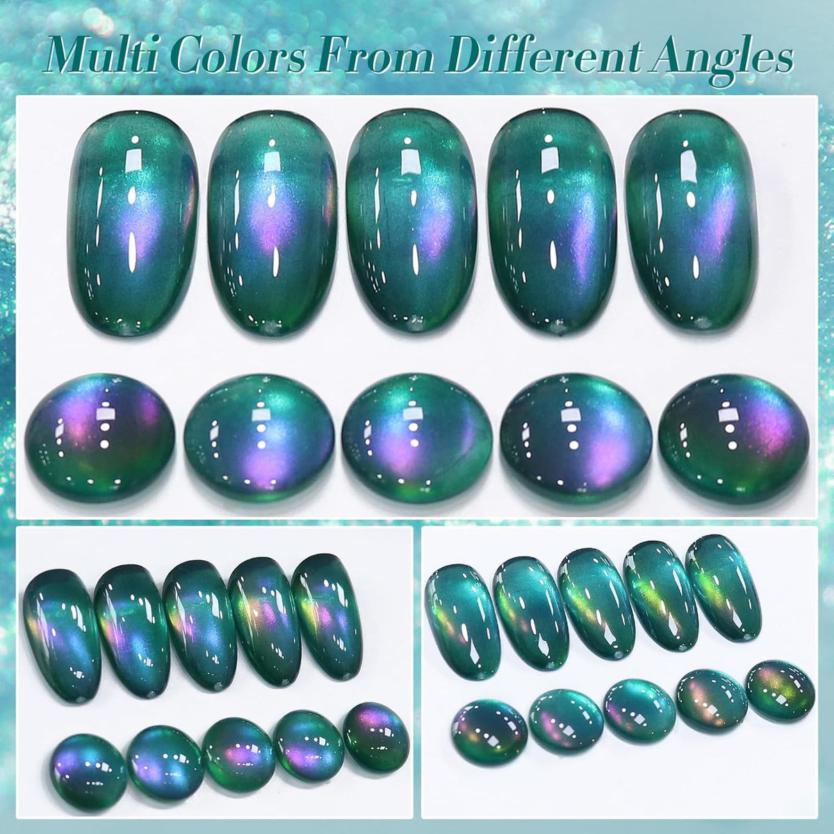 Born Pretty Blue Cat Magnetic Eye Gel Nail Polish Crystal Glass Sea Blue Magnetic Gel Polish Nail Art Manicure DIY at Home 15ML