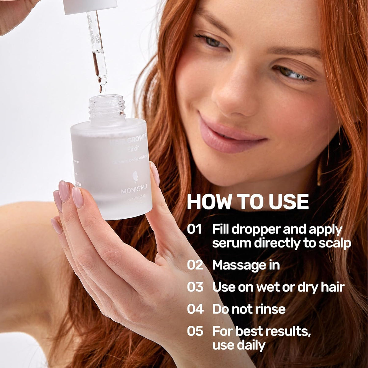 Hair Growth Serum with Turmeric, Caffeine & Biotin – Fast-Absorbing Regrowth & Scalp Treatment Serum for Fuller Hair – Lightweight Vegan Formula – Ideal for Thinning, Weak Hair & Daily Use