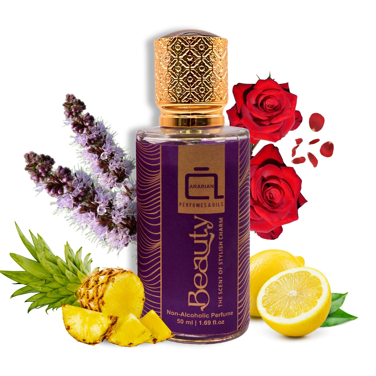 ARABIAN PERFUMES & OILS Beauty Non-Alcoholic Perfumes for Women 1.69 Fl Oz. | Elegant Sophisticated Sweetly Seductive Fragrance | Long Lasting Travel Size Perfumes