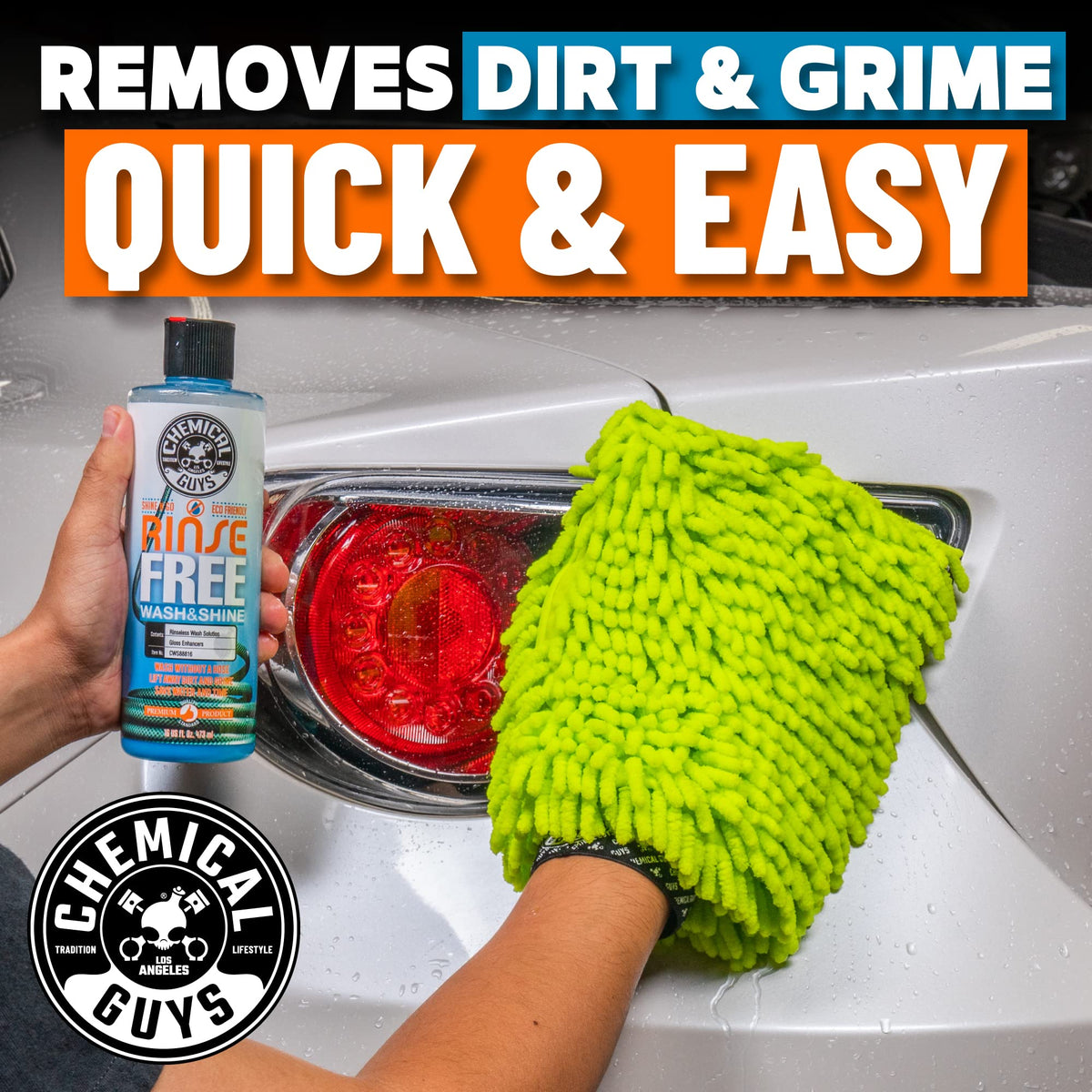 Chemical Guys CWS88864 Rinse-Free Car Wash & Shine Rinseless Soap (Use with Bucket), Safe for Cars, Trucks, SUVs, Motorcycles, RVs & More 64 fl oz (Half Gallon)