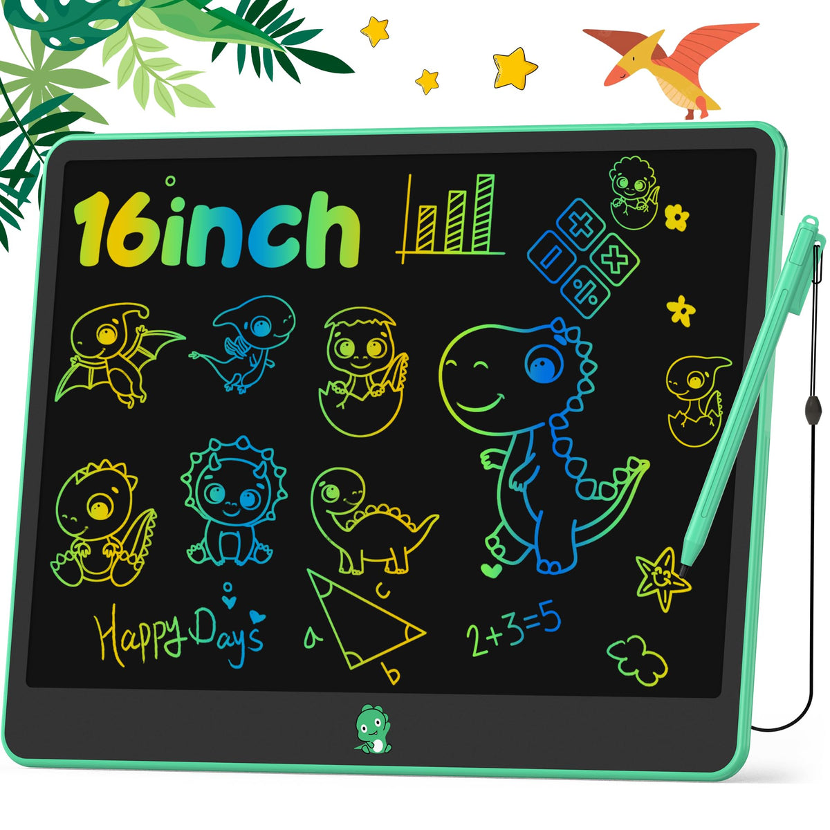 LCD Writing Tablet for Kids 12 Inch, Kids Learning Toys Drawing Pad for Girls Boys, Erasable Doodle Board for Toddlers 3 4 5 6 7 8 Year Old Travel Essentials, Christmas Birthday for Kids - Orange