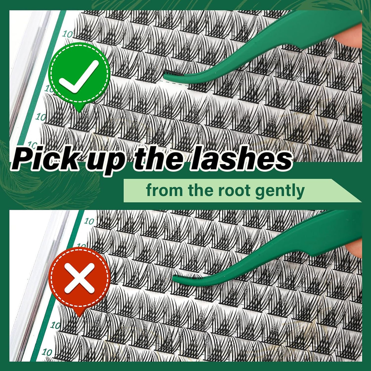 KEYYOU Lash Clusters 144pcs Individual D Curl 14mm Air Touch Cluster Lashes Super Lightweight Soft Wispy Comfortable Easy DIY at Home