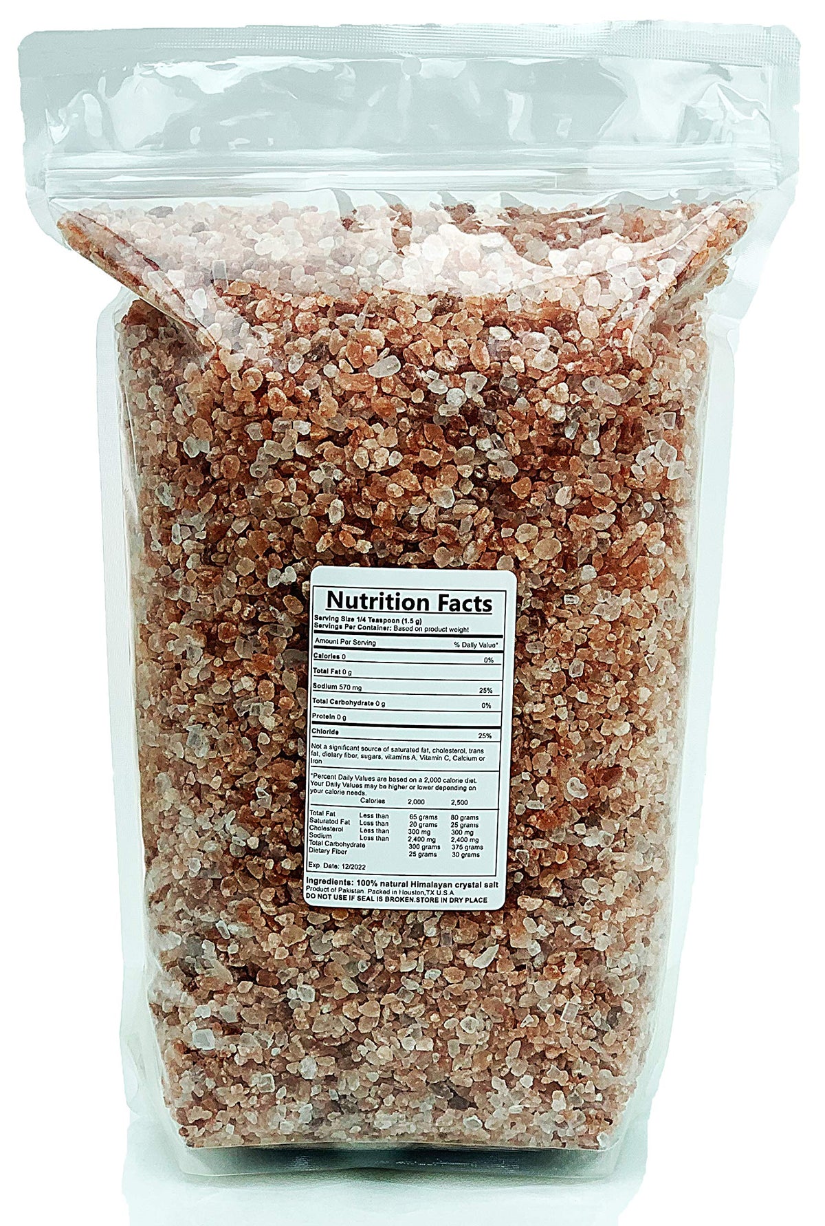 Indusclassic Kosher Pure Natural Unprocessed Himalayan Edible Pink Cooking Coarse Grain Salt (10 lbs Coarse Grain 3~6mm)