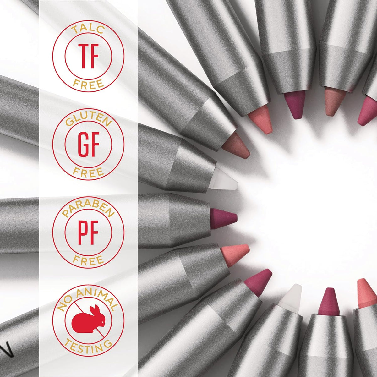 Mirabella Line & Define Lip Definer Lip Pencil, Smoothing & Moisturizing Retractable Lip Liner with Long-Lasting & Ultra-Creamy Formula, Antioxidants Vitamin C & E, & Built-In Sharpener - Clear