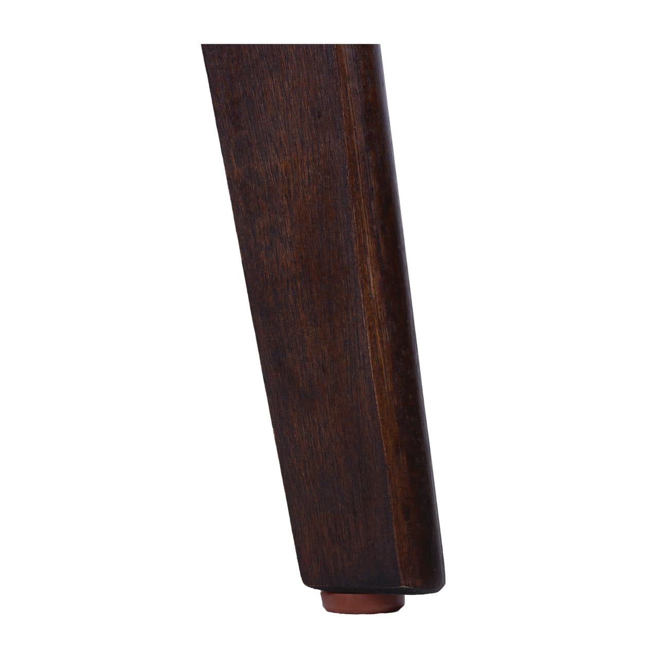 Euroco Modern Round Acacia Wood End Table with 3-Leg Design, Handcrafted Accent Side Table