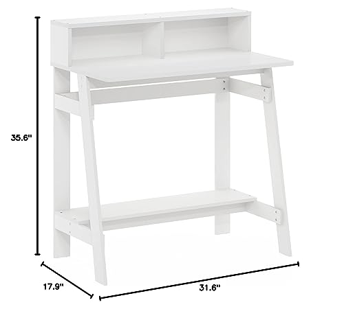 Furinno Simplistic A Frame Computer Desk, Regular, White