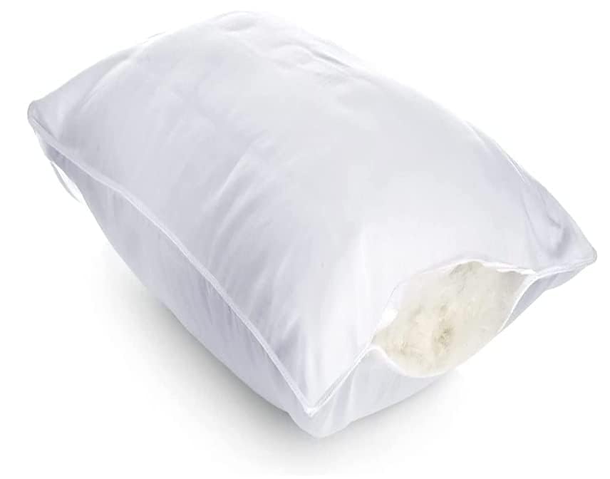 East Coast Bedding | 100% Cotton Replacement Pillow Shell | DIY Pillow Casing | Empty Cover for Custom Filling | Sew-to Close Design | 250TC, 16x16 inch, Solid White