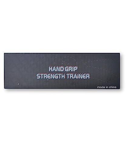 Grip Strength Trainer 2 Pack, Hand Grip Exerciser Strengthener with Adjustable Resistance 11-132 Lbs (5-60kg), Forearm Strengthener, Hand Exerciser for Muscle Building and Injury Recover Black