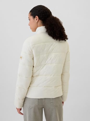 GAP Womens Logo Lightweight Puffer Jacket Birch L